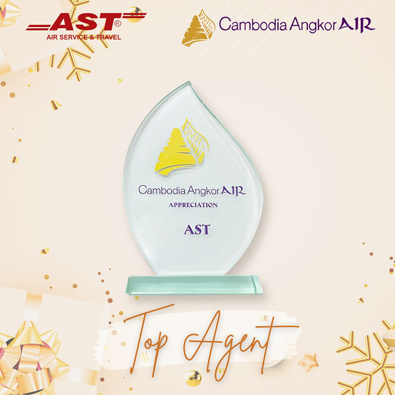 AST vinh dự nhận giải Top Agent của Cambodia Angkor Air 2022