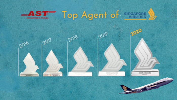 AST Travel vinh dự nhận được giải thưởng Top Agent 2019-2020 do Singapore Airlines trao tặng