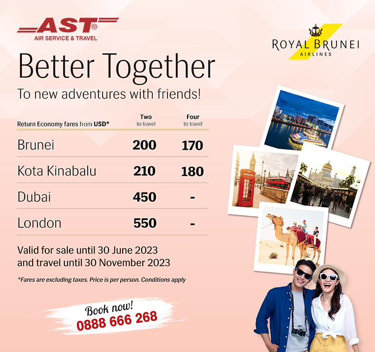 Royal Brunei Airlines khuyến mãi giá nhóm mùa hè - Better Together