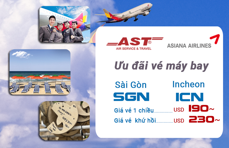 Asiana Airlines rộn ràng khuyến mãi đến Hàn Quốc