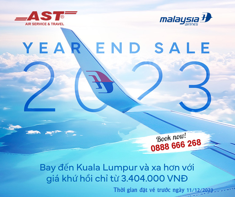 Malaysia Airlines ưu đãi cuối năm ASEAN YEAR END SALES 2023