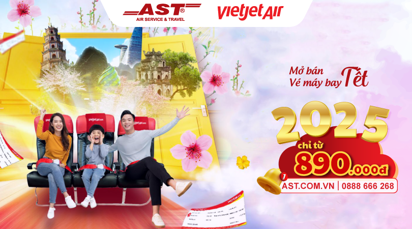 Vietjet Air mở bán sớm 2,6 TRIỆU VÉ TẾT 2025 với mức giá chỉ từ 890.000