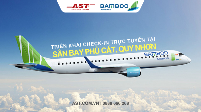 Bamboo Airways triển khai làm thủ tục check-in online từ sân bay Phù Cát, Quy Nhơn