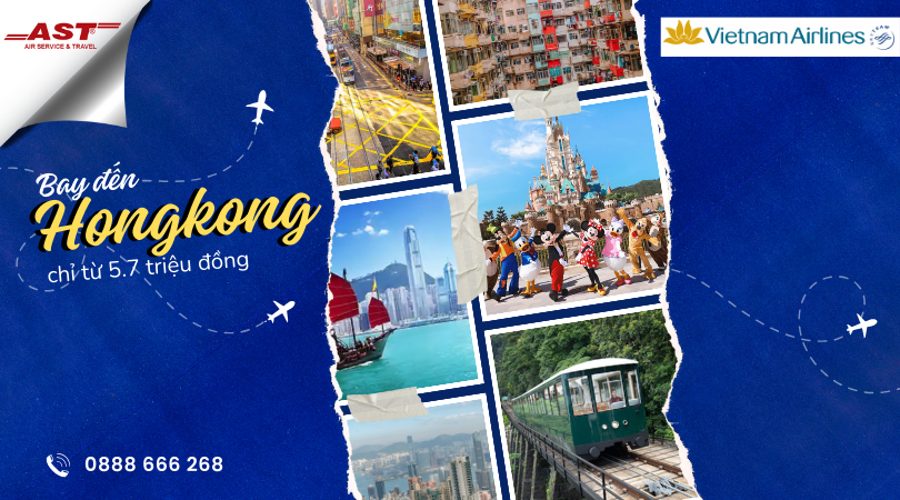 Bay thẳng đến Hong Kong với giá chỉ từ 5.7 triệu đồng từ Vietnam Airlines