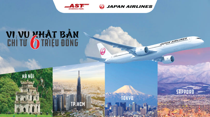 Japan Airlines khuyến mãi đường bay Nhật chỉ từ 6 triệu đồng