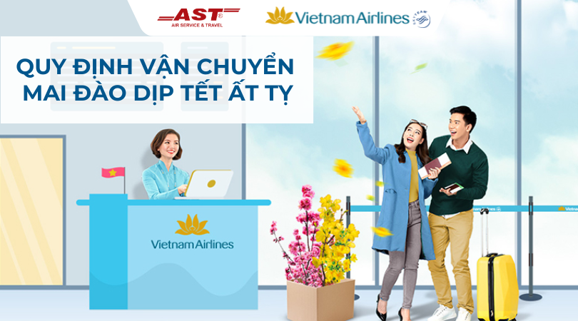 Chính sách vận chuyển mai đào dưới dạng hành lý ký gửi dịp Tết của Vietnam Airlines