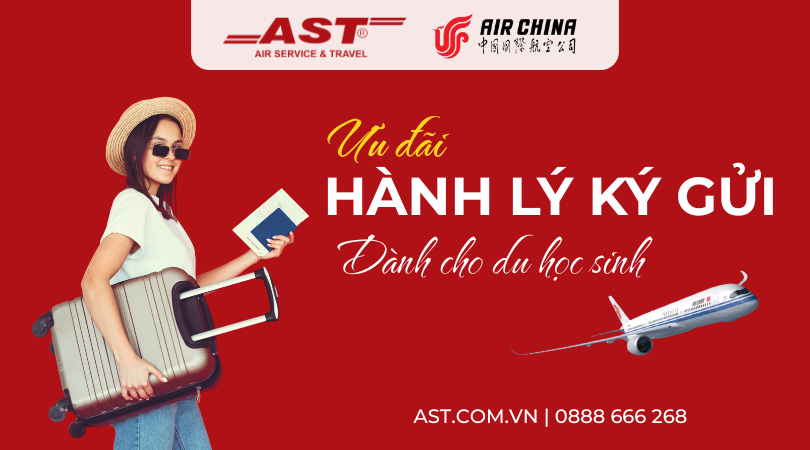Air China ưu đãi hành lý ký gửi cho du học sinh đến Trung Quốc