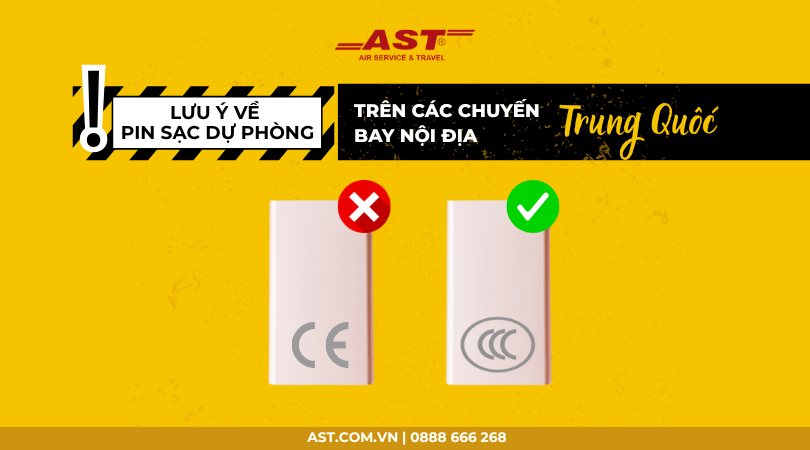 Khách du lịch cần lưu ý ngay lúc này - Trung Quốc  cấm mang sạc dự phòng không có logo 3C lên máy bay
