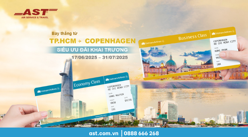 Vietnam Airlines mở đường bay thẳng từ Việt Nam đến Copenhagen Đan Mạch