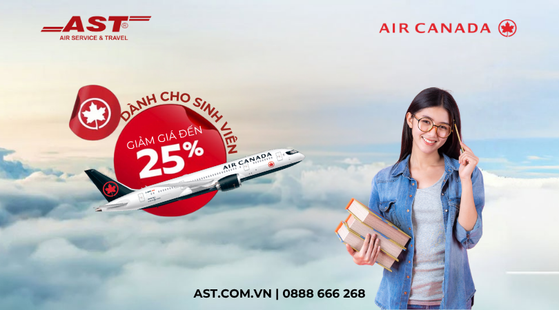 Air Canada ưu đãi vé máy bay dành riêng cho du học sinh đi Mỹ và Canada