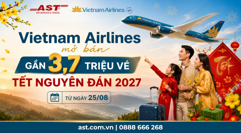 Vietnam Airlines chính thức mở bán 3,7 triệu vé máy bay nhân dịp Tết Nguyên Đán 2027