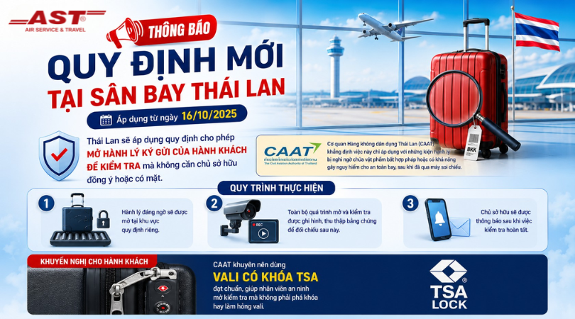 Thái Lan Áp Dụng Quy Định Mới Về Kiểm Tra Hành Lý Tại Sân Bay