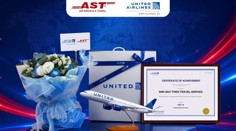 AST TRAVEL TỰ HÀO ĐƯỢC UNITED AIRLINES VINH DANH TOP SALES PERFORMANCE