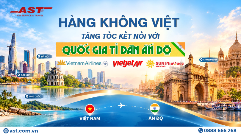 Hàng không Việt tăng tốc mở đường bay đến quốc gia tỉ dân Ấn Độ