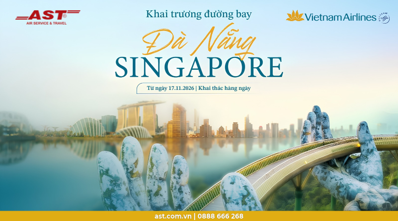 Vietnam Airlines mở đường bay thẳng từ Đà Nẵng đến Singapore