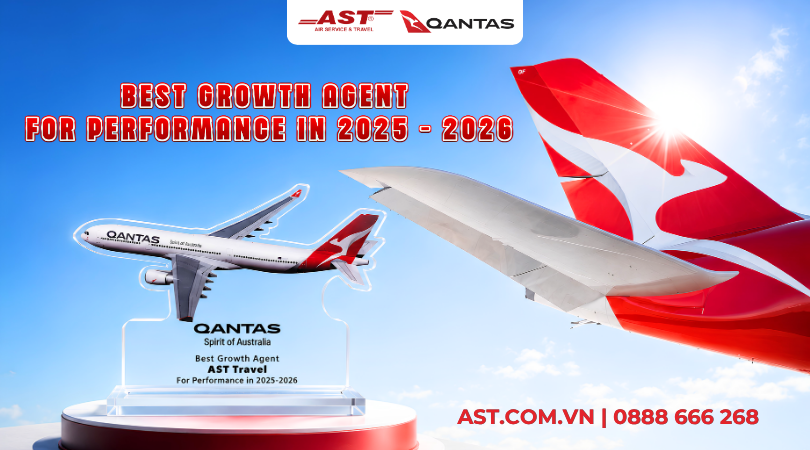 AST TRAVEL VINH DỰ NHẬN DANH HIỆU "BEST GROWTH AGENT FOR PERFORMANCE 2025 - 2026" TỪ QANTAS AIRWAYS