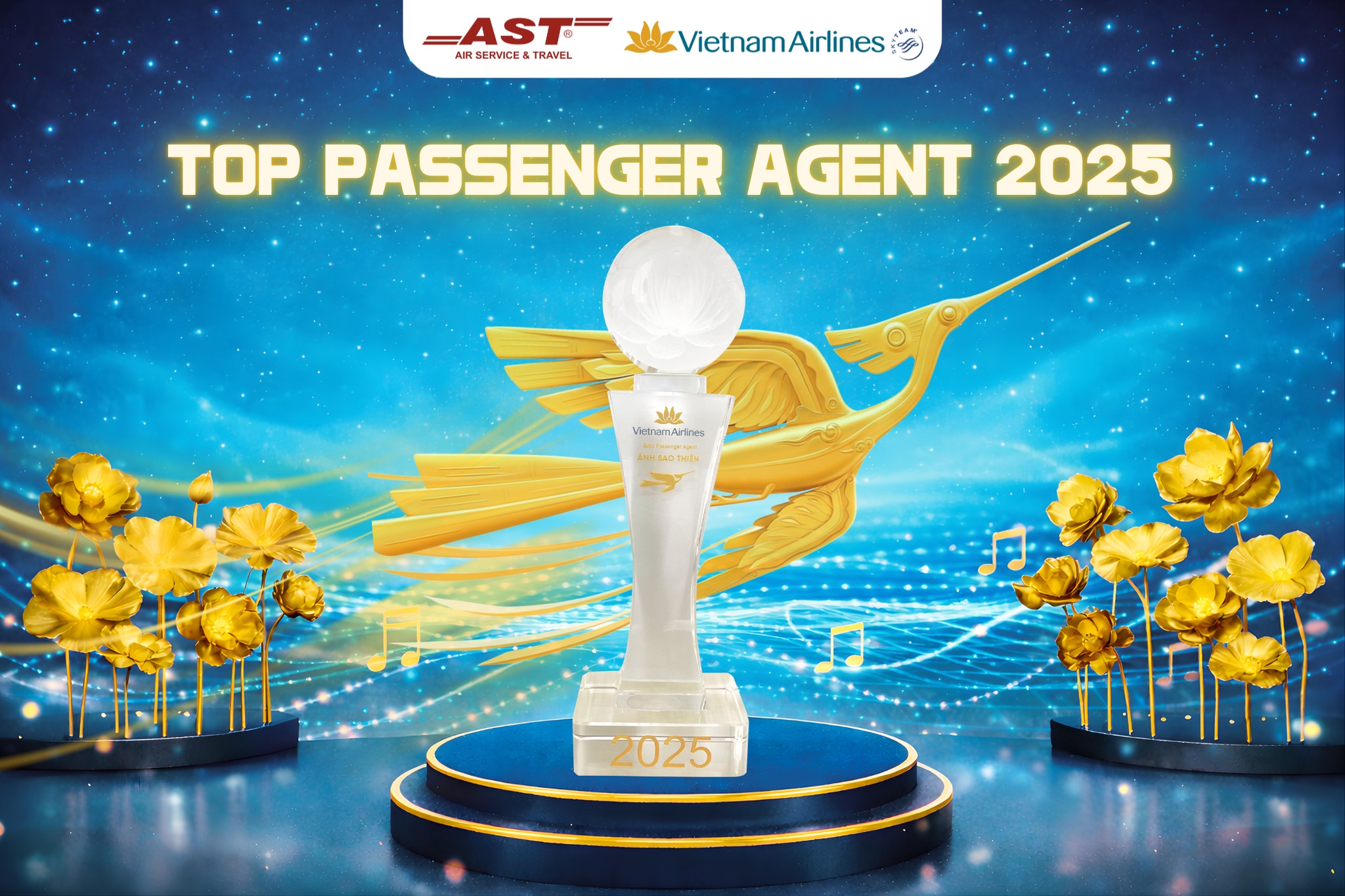 AST TRAVEL VINH DỰ ĐẠT DANH HIỆU TOP PASSENGER AGENT 2025 CỦA VIETNAM AIRLINES