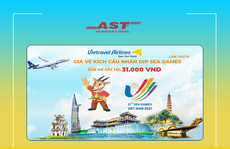 Chào mừng Seagames lần thứ 31 tại Việt Nam, Vietravel Airlines tung giá vé kích cầu bay nội địa chỉ từ 31.000 VNĐ