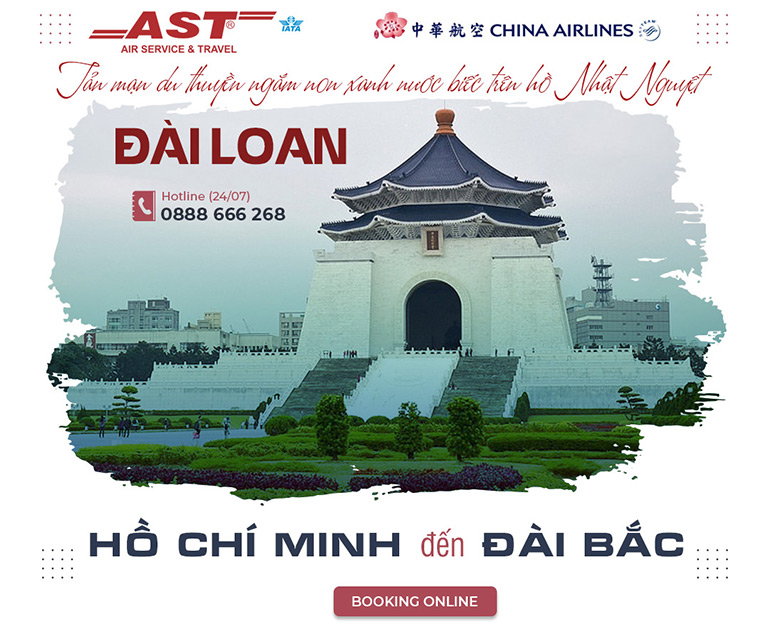 Khuyến mại đặc biệt cho hành trình Sài Gòn đến Đài Bắc cùng với China Airlines