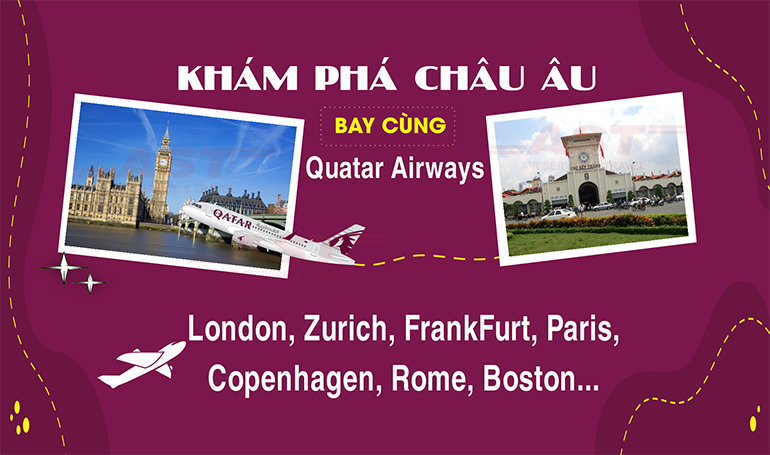 Ưu đãi hấp dẫn cho các hành trình bay đến Châu Âu cùng Qatar Airways