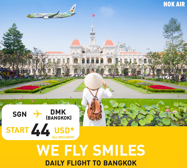 Nok Air khuyến khuyến mại đường bay SGN-DMK