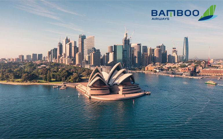 Bay Sydney dự tiệc ánh sáng cùng Bamboo Airways